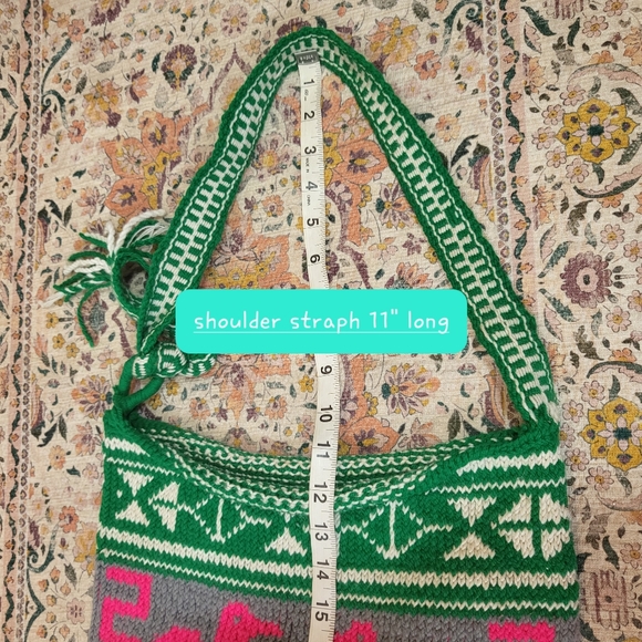 ☆ Rare Find ☆ Vintage Knit Tote Bag | Handmade | Zapotec | One of A Kind Find ♡ - Picture 4 of 7